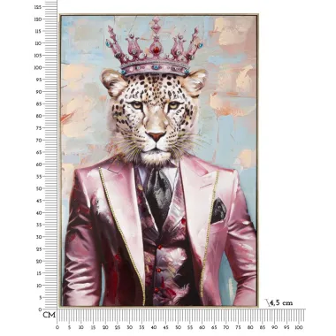 OBRAZ NA PŁÓTNIE KING -B- W RAMIE 82X4,5X122 cm